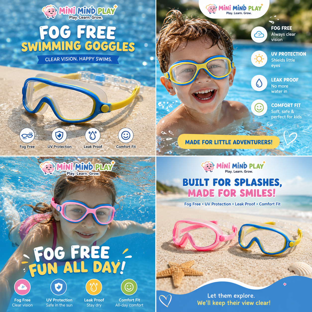 AquaView Anti-Fog Swim Goggles
