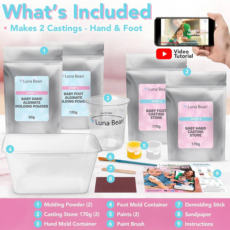 Baby Footprint & Hand Casting Kit