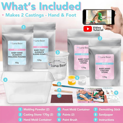 Baby Footprint & Hand Casting Kit