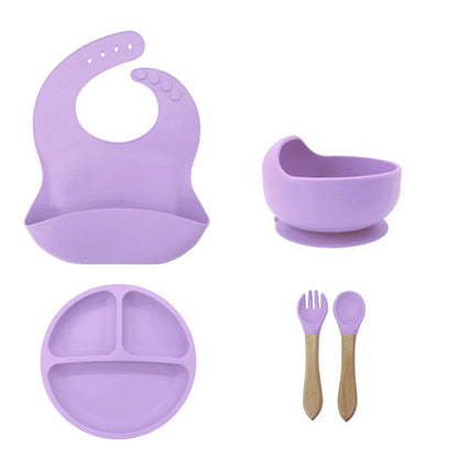 5PCS Children's silicone feeding kit