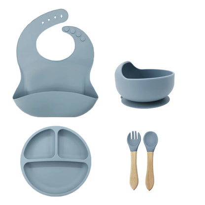 5PCS Children's silicone feeding kit