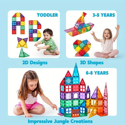 MagnaBuild 3D Magnetic Tiles Set