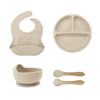 5PCS Children's silicone feeding kit