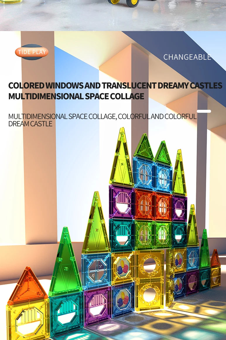 3D Magnetic Tiles Building Blocks