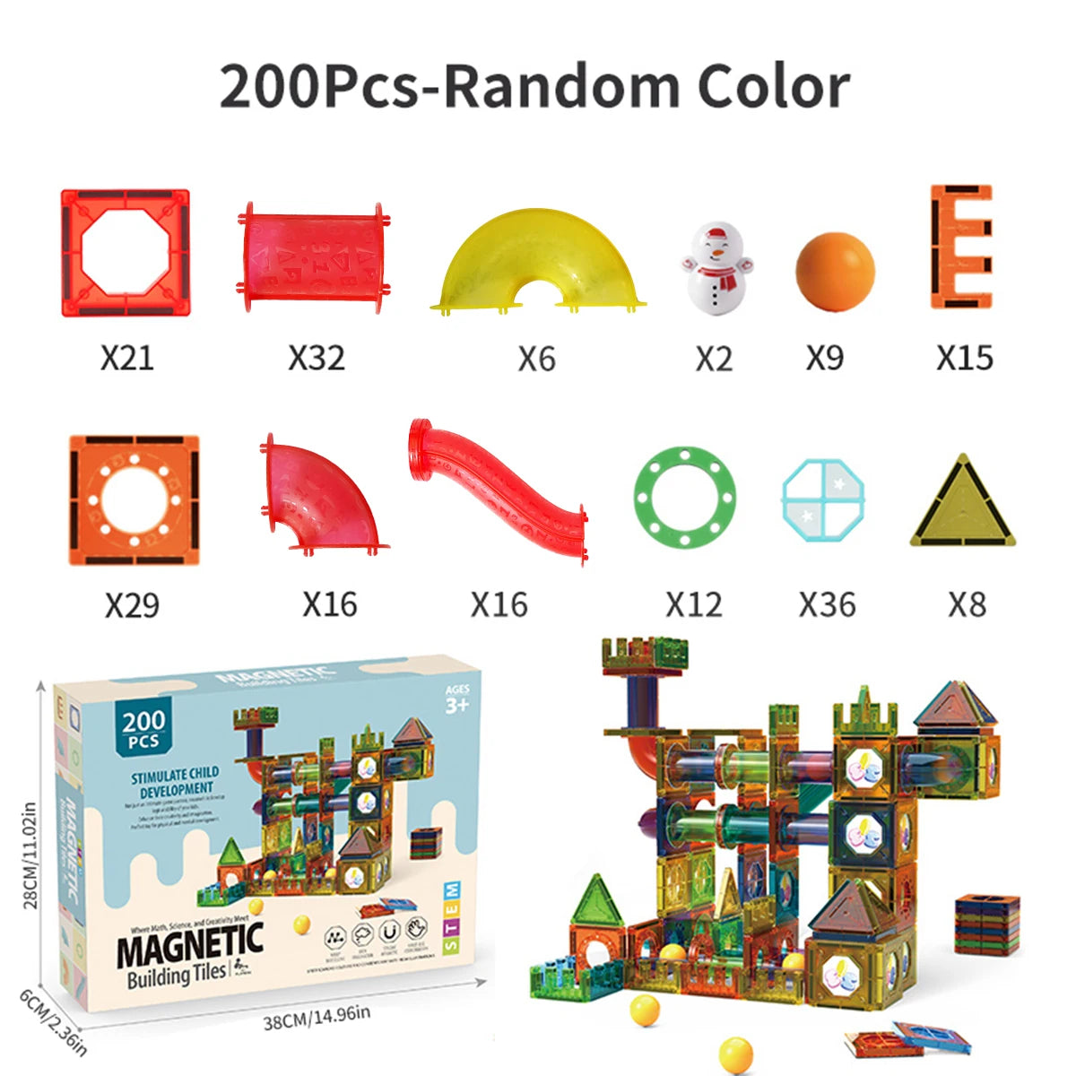 3D Magnetic Tiles Building Blocks