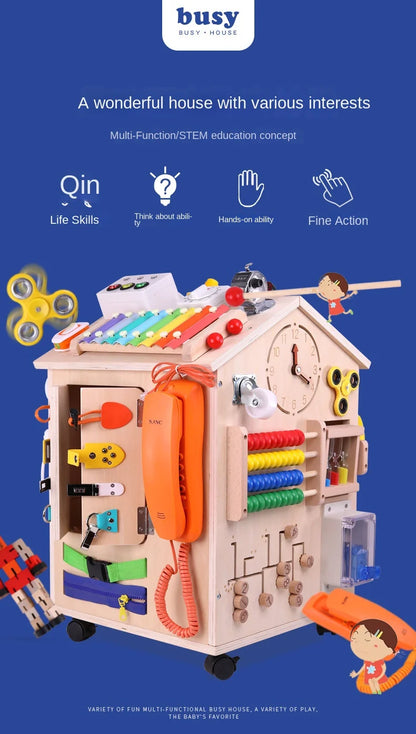 Busy House Wooden Montessori Play Set