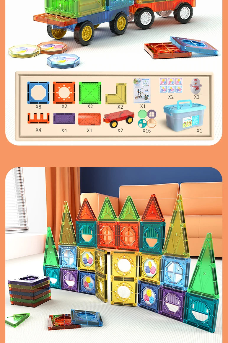3D Magnetic Tiles Building Blocks