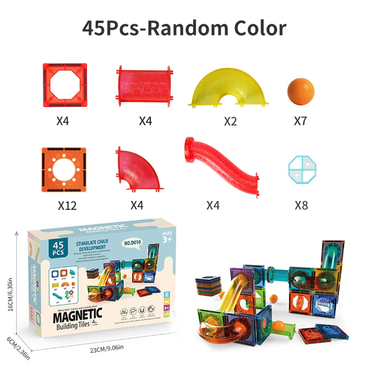 3D Magnetic Tiles Building Blocks