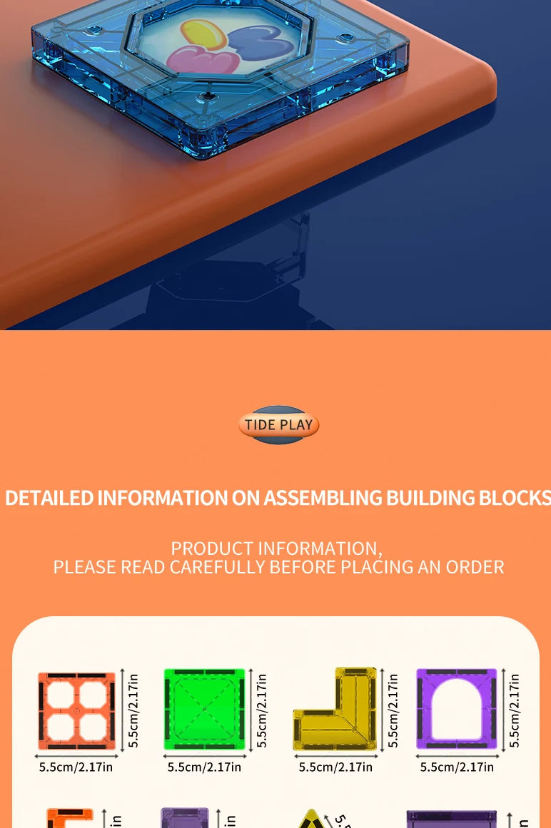 3D Magnetic Tiles Building Blocks