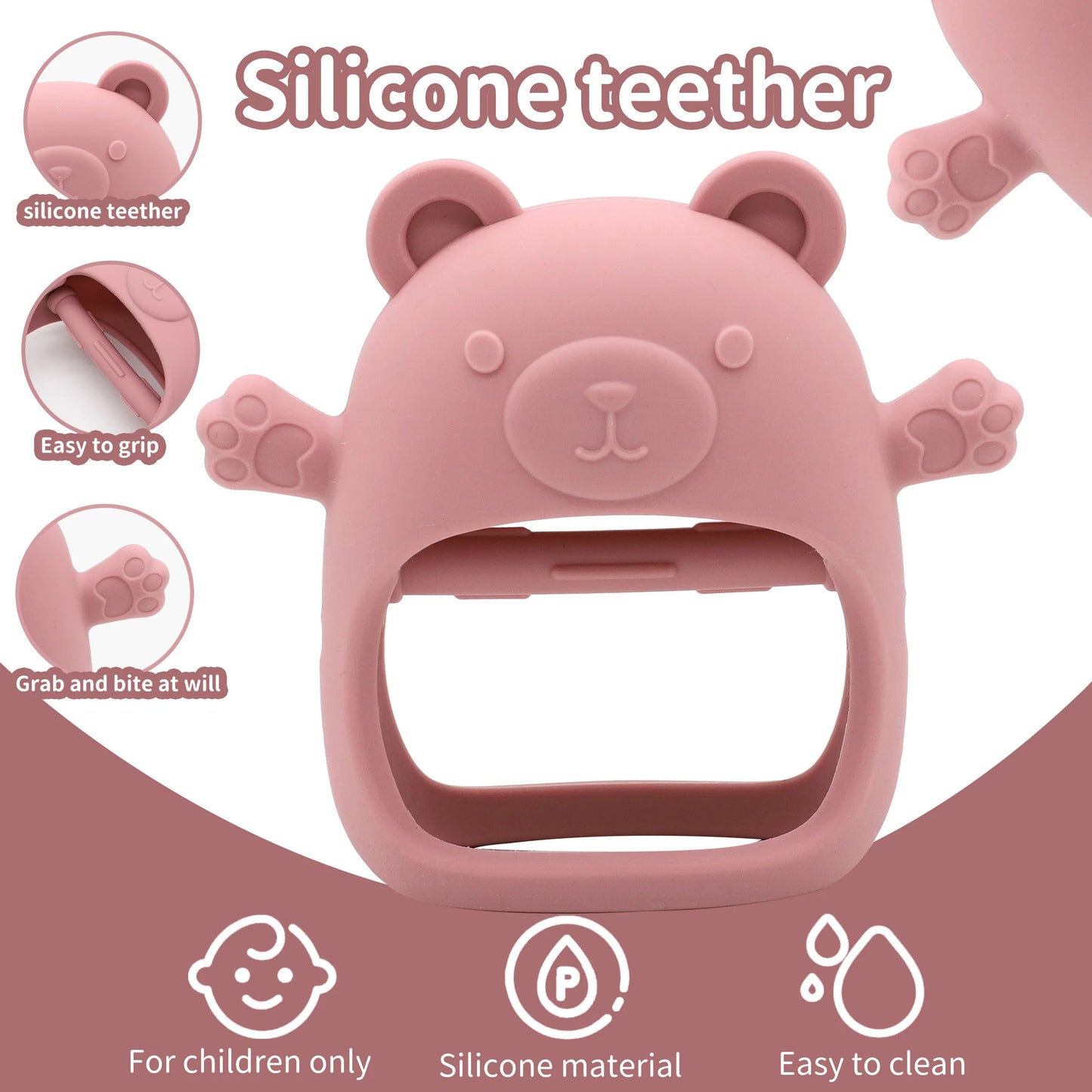 Baby Teddy Silicone Teether