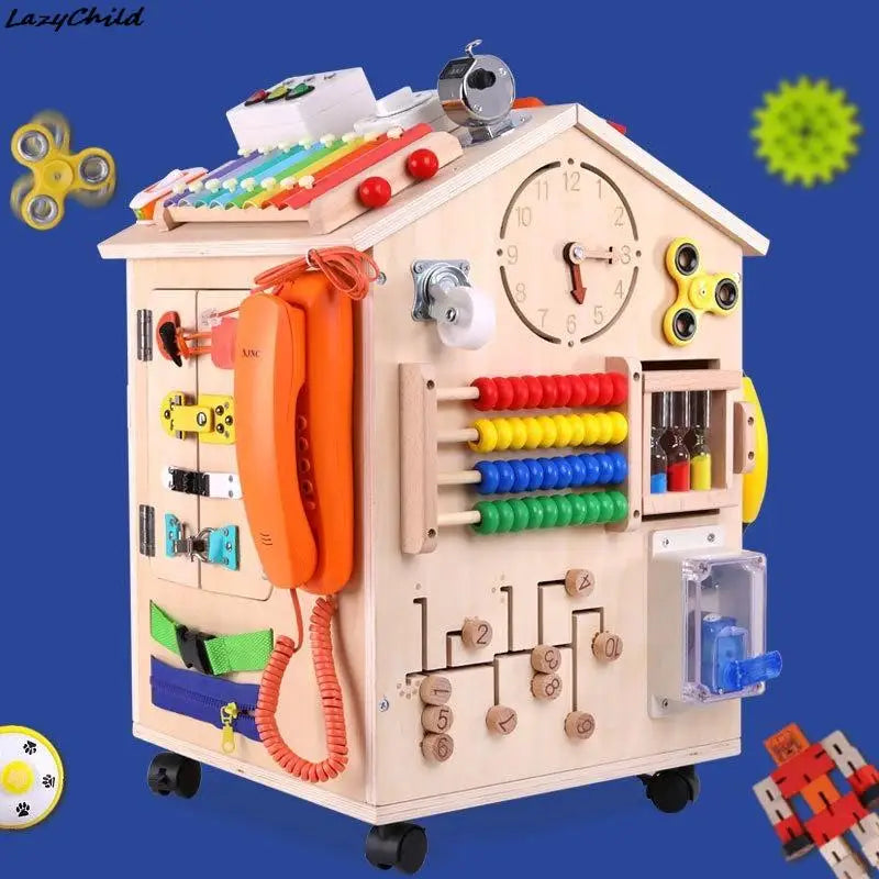 Busy House Wooden Montessori Play Set