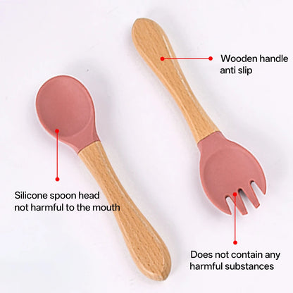 5PCS Children's silicone feeding kit