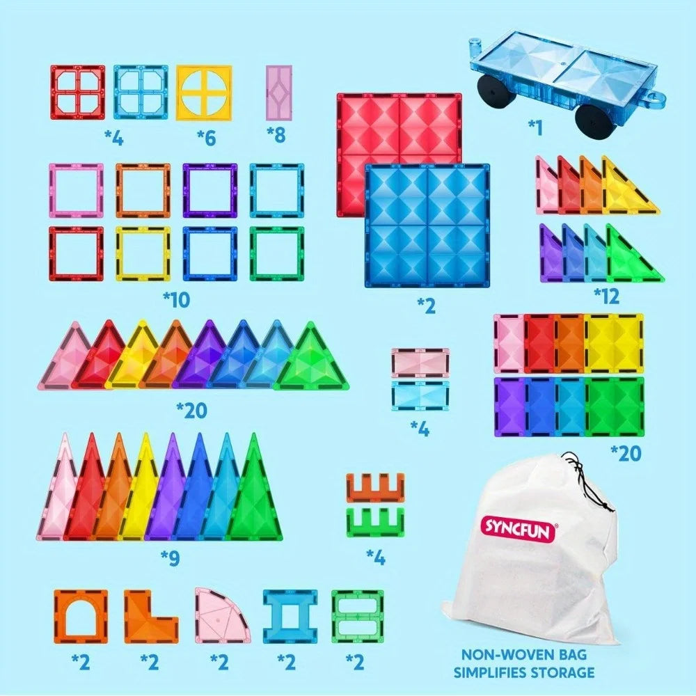 MagnaBuild 3D Magnetic Tiles Set