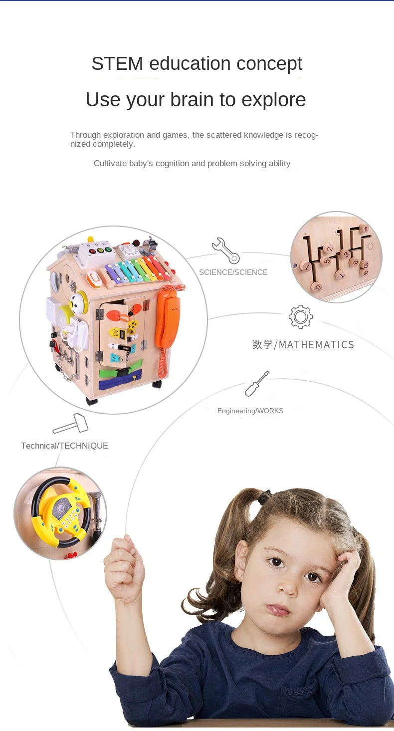 Busy House Wooden Montessori Play Set