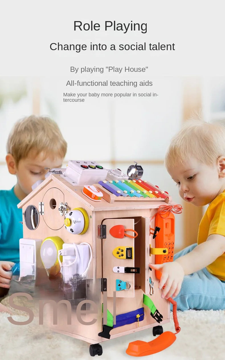 Busy House Wooden Montessori Play Set