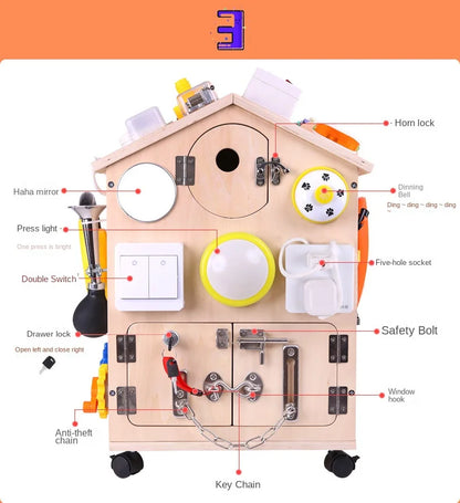 Busy House Wooden Montessori Play Set