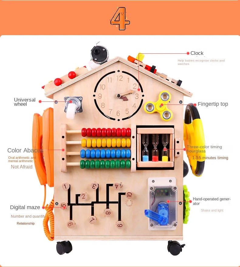 Busy House Wooden Montessori Play Set