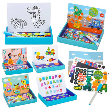 Magnetic Puzzle Toy- Montessori Learning Game