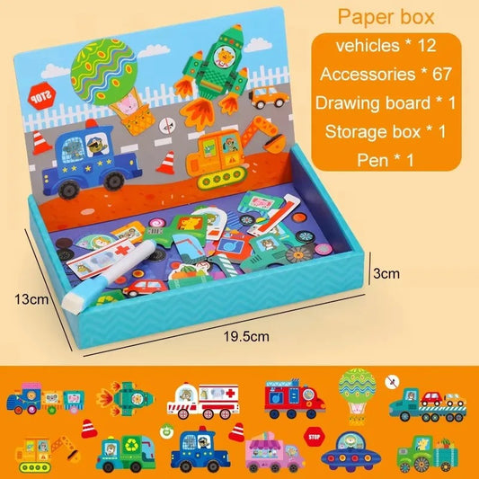 Magnetic Puzzle Toy- Montessori Learning Game